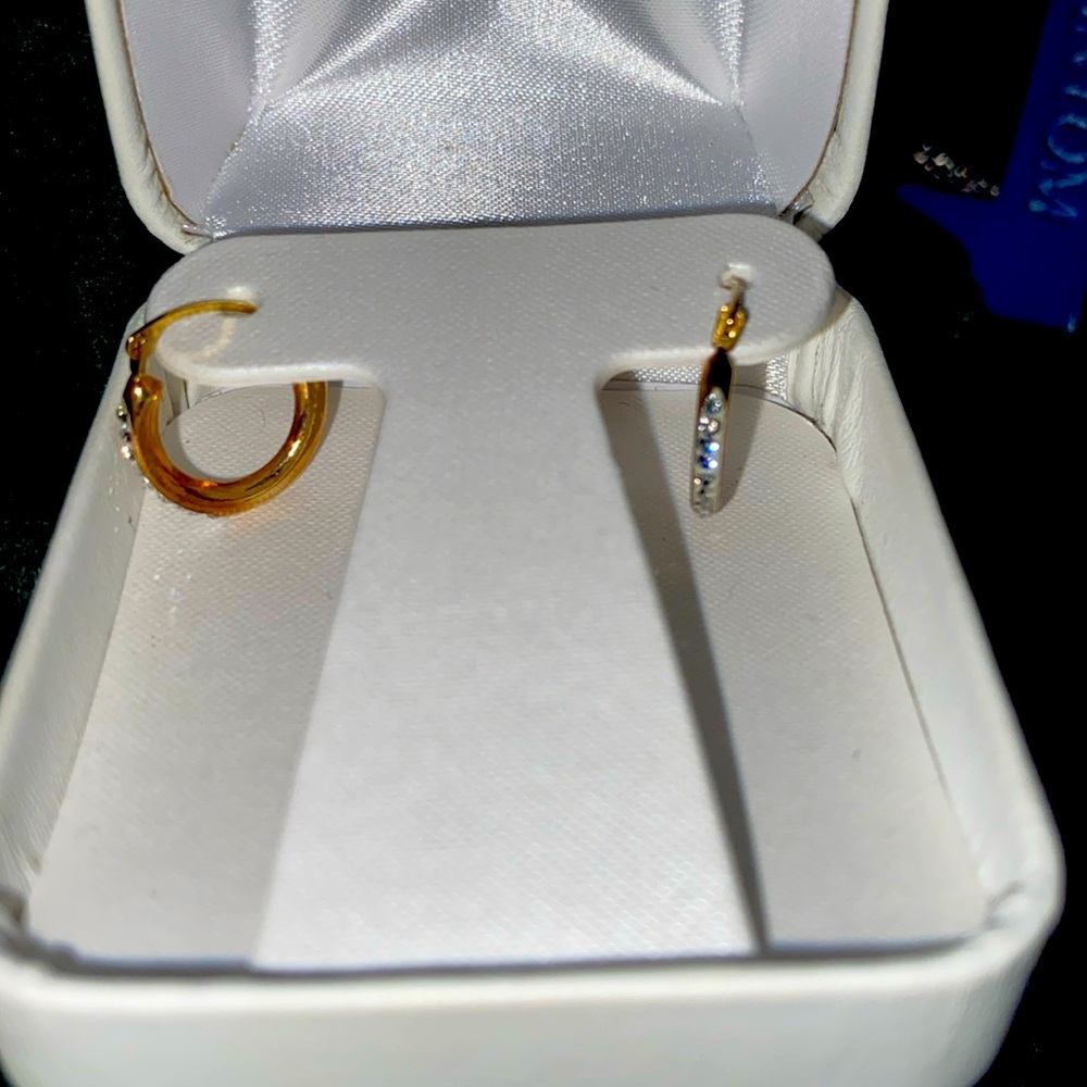 Rose Gold Diamond Hoops